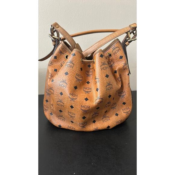 MCM cognac bucket crossbody bag - Picture 2 of 6